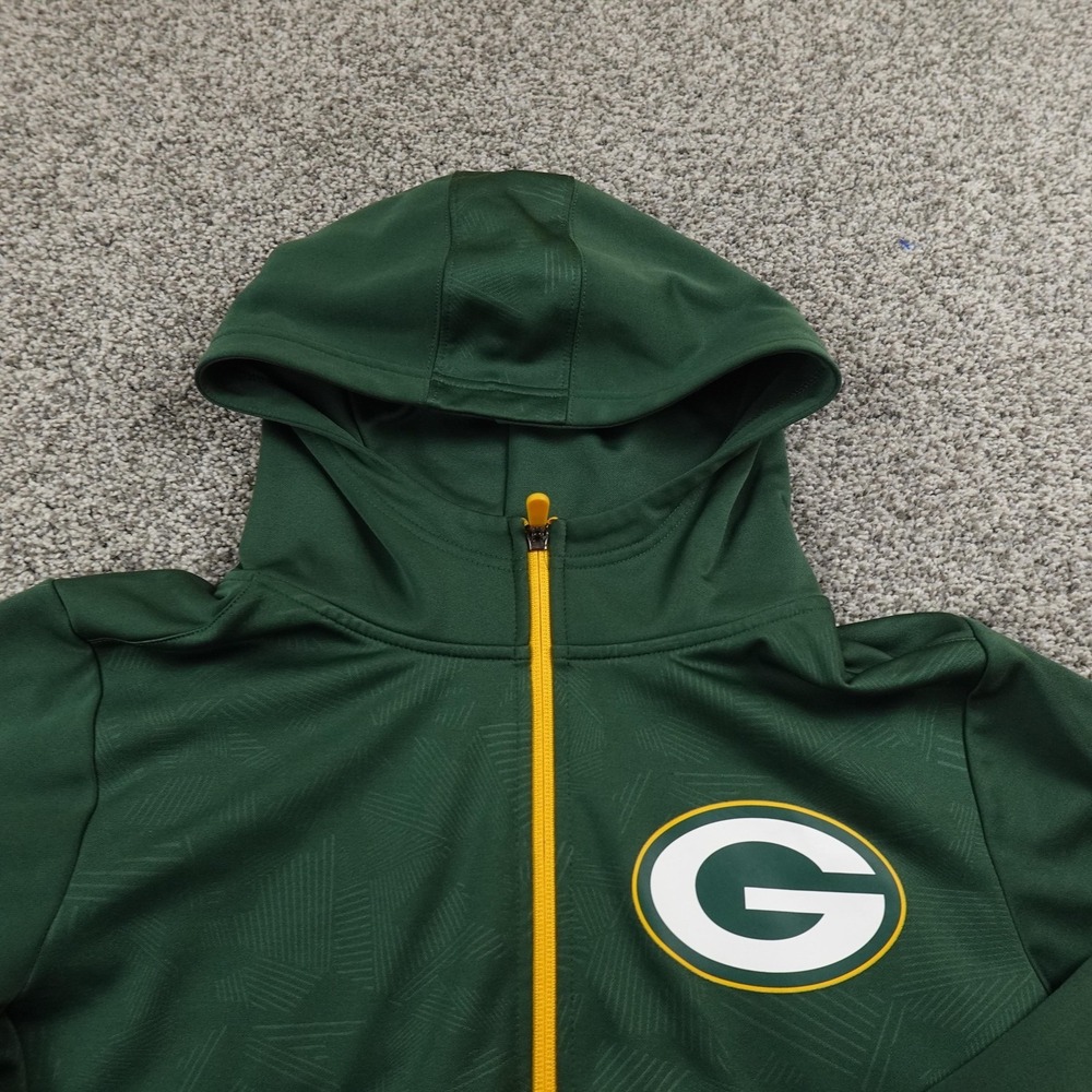 Fanatics Green and Yellow Full-Zip Hooded Performance Jacket - Picture 3 of 12